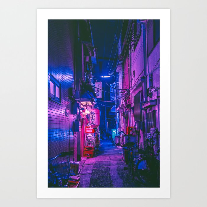 The Neon Alleyway Ghost Art Print By Himanshi Society6 The Neon Alleyway Ghost Art Print By Himanshi Society6