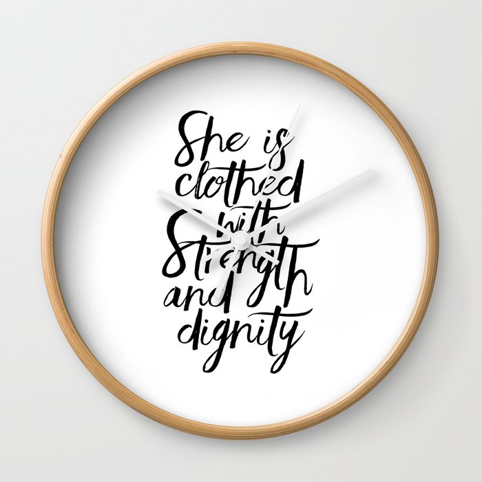 She Is Clothed With Strength And Dignity Scripture Art Bible