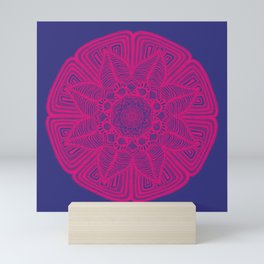 Magenta and Blue Mandala Mini Art Print