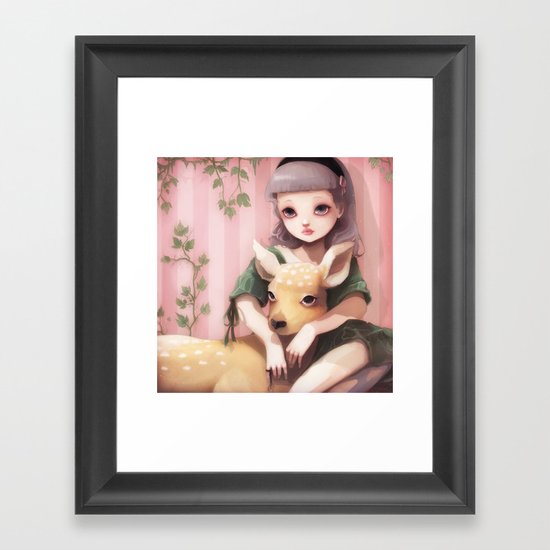 My dear lady deer... Framed Art Print