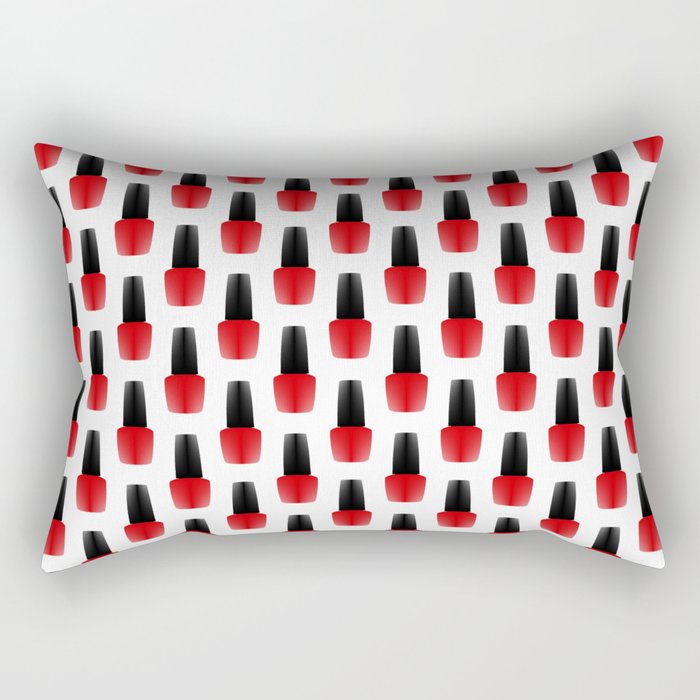 Red Nail Polish Rectangular Pillow