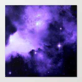 Colorful Universe Nebula Galaxy And Stars Canvas Print