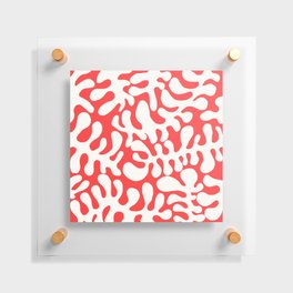 White Matisse cut outs seaweed pattern 19 Floating Acrylic Print