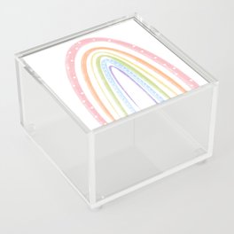 pastel chalk rainbow Acrylic Box