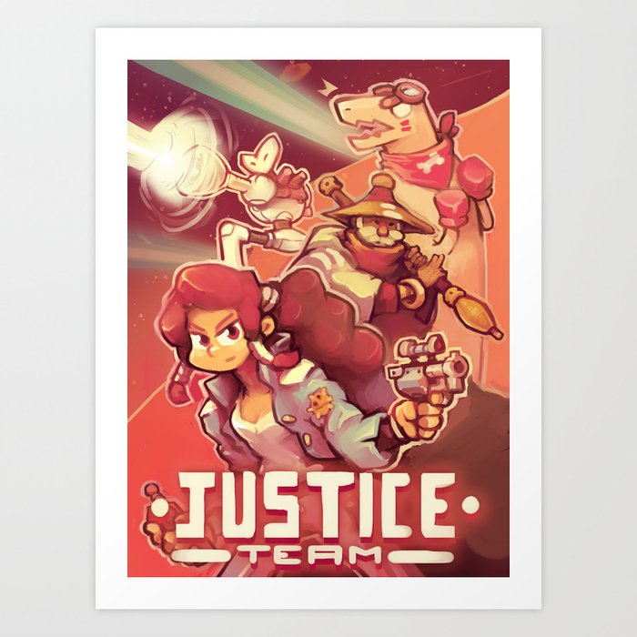 Justice team Art Print