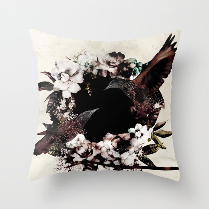 DEEP ROLLERS (STARLINGS) Throw Pillow