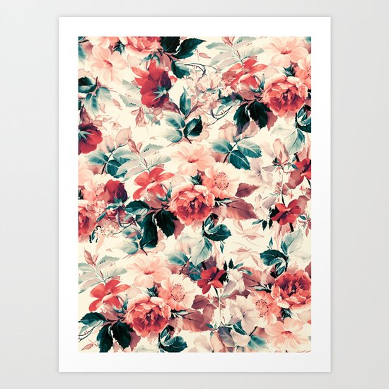 FLORAL PATTERN 09 Art Print