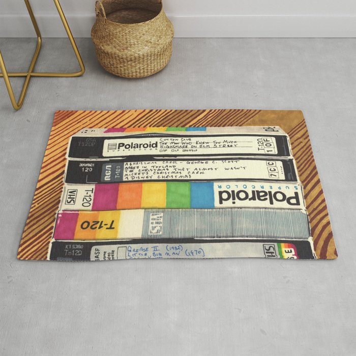 VHS & Wooden Wall Rug