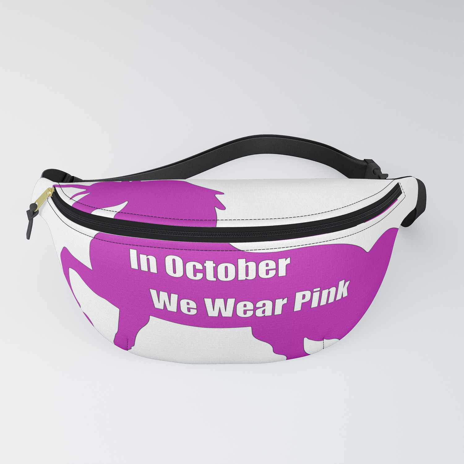 Breast Cancer Awareness In October We Wear Pink Unicorn Fanny Pack