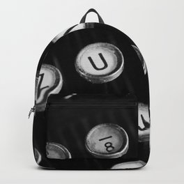 Typewriter keys Backpack | Black and White, Photo, Typography 