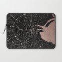 Black On Rosegold Dublin Street Map Iphone Case By
