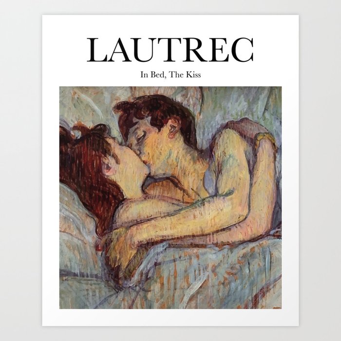 Lautrec - In Bed, The Kiss Art Print