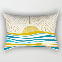 Sunrise At Sea Abstract Landscape Rectangular Pillow