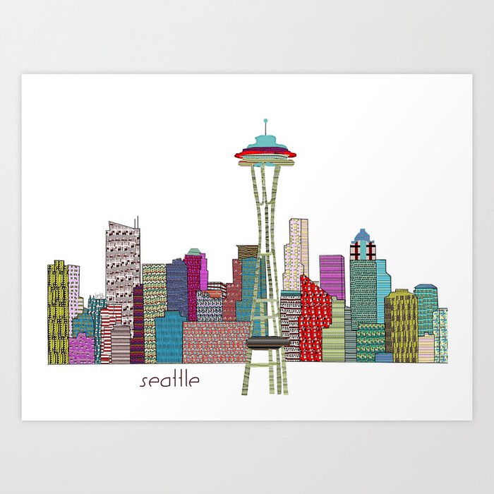 Seattle city  Art Print