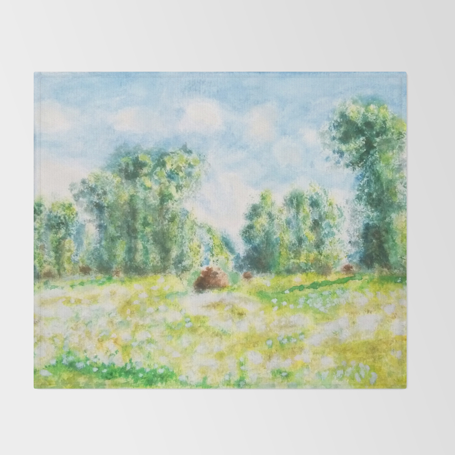 Spring In Giverny Monet Claude Throw Blanket By Colorandcolor