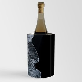 Waves on a black sand beach in iceland - minimalist Landscape Photography Wine Chiller