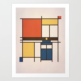 Mondrian Who Art Print