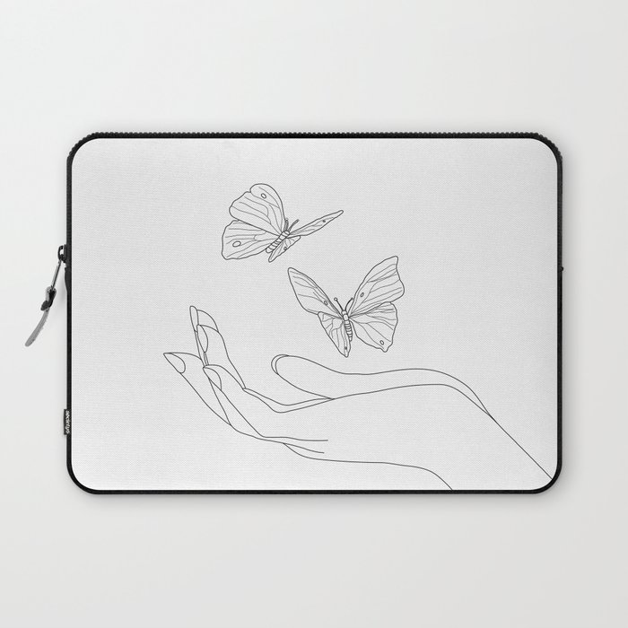 Butterflies on the Palm of the Hand Laptop Sleeve