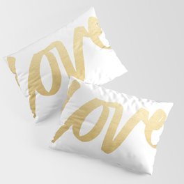 Love Gold White Type Pillow Sham