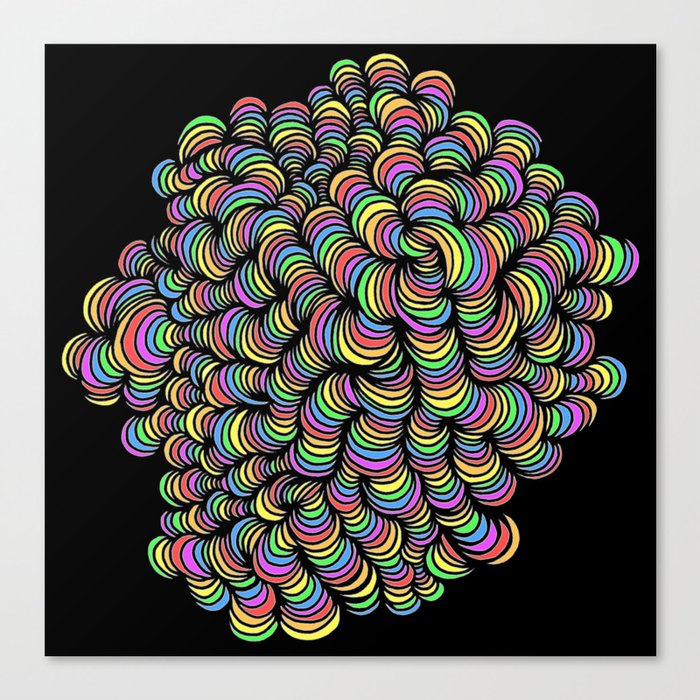 Psychedelic Tangles Canvas Print