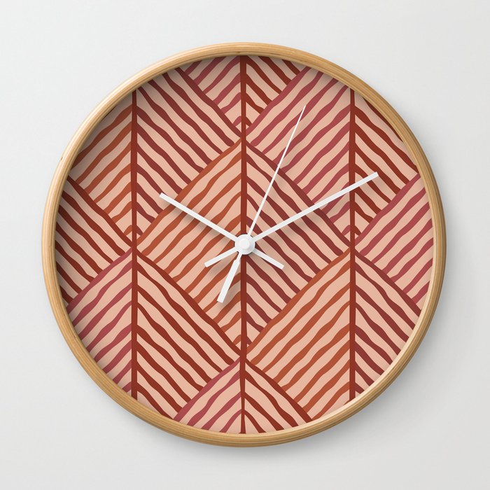 Shades of terracotta Wall Clock