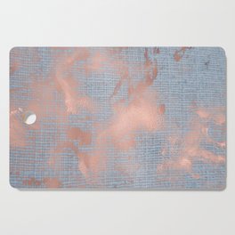 Abstract teal rose gold elegant marble Cutting Board