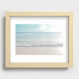 Soft Pastel Ocean Waves Dream #3 #wall #decor #art #society6 Recessed Framed Print