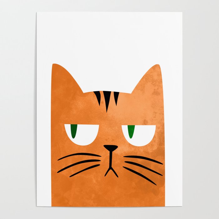 Orange cat with attitude Poster