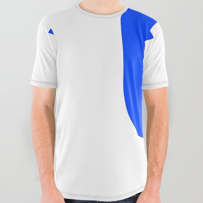 letter U (Blue & White) All Over Graphic Tee