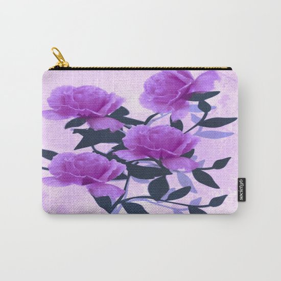 Lavender Floral Love Abstract Carry-All Pouch
