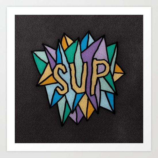 SUP IN SPACE Art Print