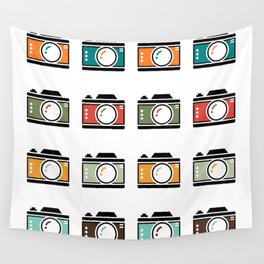 Colourful Camera Icons Wall Tapestry