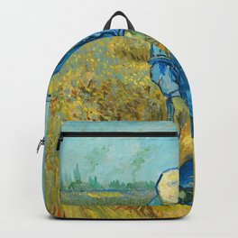 Vincent van Gogh Peasant Woman Binding Sheaves  Backpack