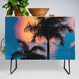 Palm Tree Sunset Credenza