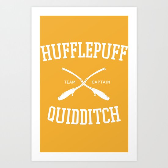 Hogwarts Quidditch Team: Hufflepuff Art Print
