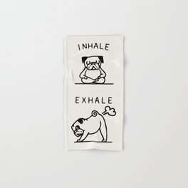 Inhale Exhale Pug Hand & Bath Towel