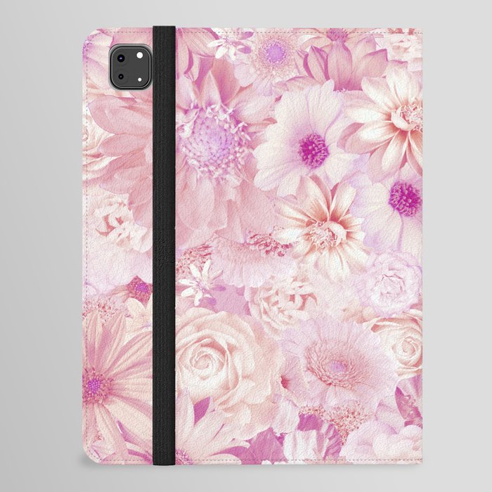 rouge pink floral bouquet aesthetic assemblage iPad Folio Case
