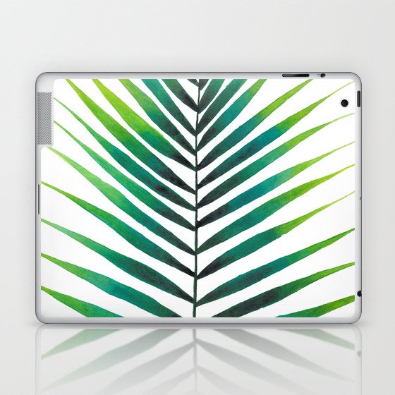 Tropical Palm Leaf #1 | Watercolor Painting Laptop & iPad Skin