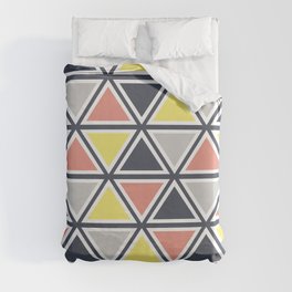 Colorful triangles decoration Duvet Cover