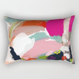 birches in garden abstract modern art Rectangular Pillow