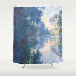 Claude Monet , Morning on the Seine near Giverny Shower Curtain