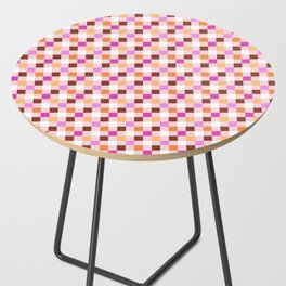 Bubblegum Fall Check Side Table