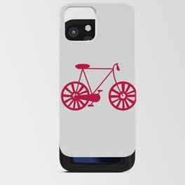Pink Road Bike Lover Print Pattern iPhone Card Case