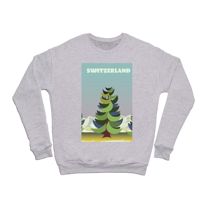 Switzerland travel poster Crewneck Sweatshirt