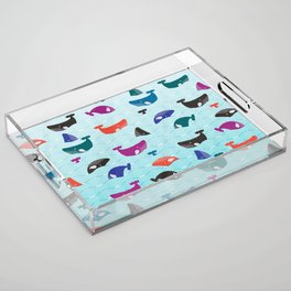 Whale Yes! Waves Acrylic Tray