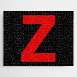 Letter Z (Red & Black) Jigsaw Puzzle
