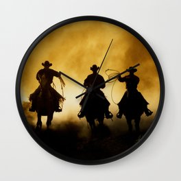Three Cowboys Western Wall Clock
