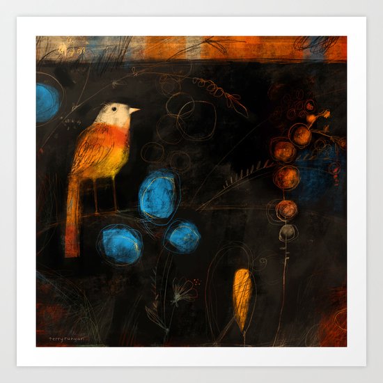 LONE BIRD Art Print
