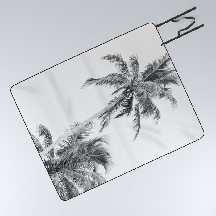 Floridian Palms Black & White #1 #tropical #wall #art #society6  Picnic Blanket