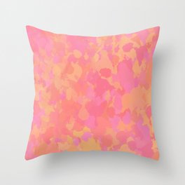 Pastel Pink Prerogative Painted Abstract Pattern Throw Pillow
